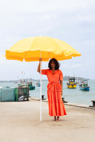 Nåd Hana Tropical Orange Dress